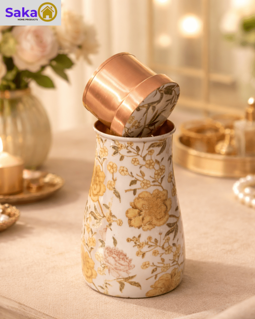 Pure-copper-meena-jar-sugarpot-floral-printed-bedroom-jar-saka